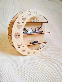 Floating Shelf Moon Shape - 15 Inch / 15 Inch / 4 Inch