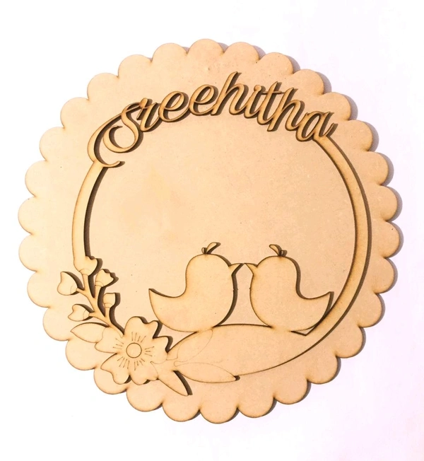 Double Layer Bird Themed Name Board