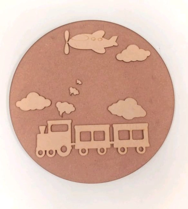 Train Plane Themed Kids Name Board