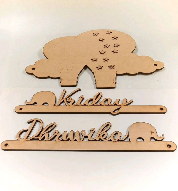 Hot Air Balloon Themed Name Board