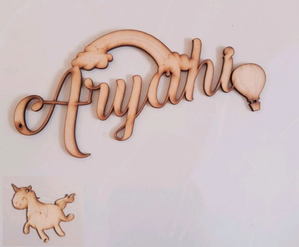 Rainbow Themed Kids Nameboard