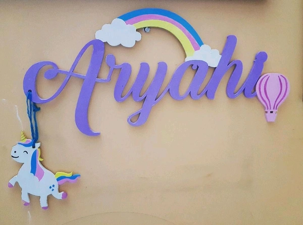 Rainbow Themed Kids Nameboard