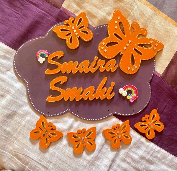 Cloud & Butterfly Name board