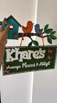 Bird Hanging Name Board