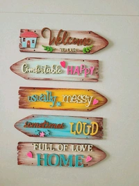 Sentiment Plank Style Family Name Board Welcome To Our - Without Rope