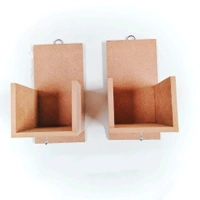 Box Style Floating Wall Shelf Diya Stand - Single PC