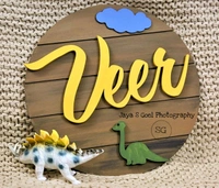 Dinosaur Theme Name Board
