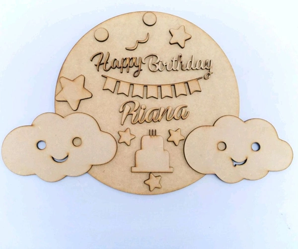 Cloud Birthday Name Board