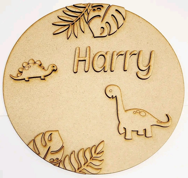 Dinosaur Jungle Theme Kids Name Board