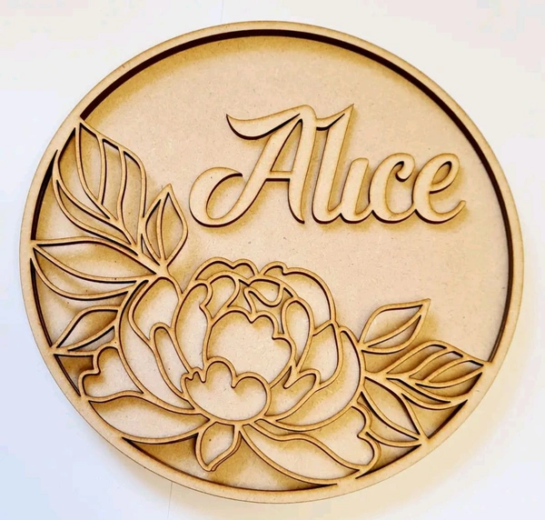 Floral Name Board - 10 Inch