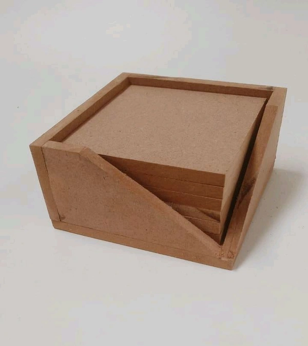 Square Coaster Set With Box - 6