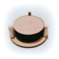Round Coaster Set With Stand - 6 Coasters