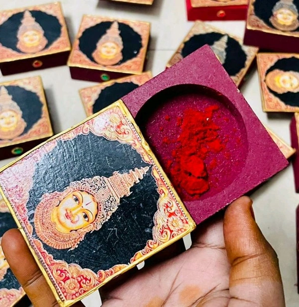 Sliding Kumkum / Silver Coin Box - 1