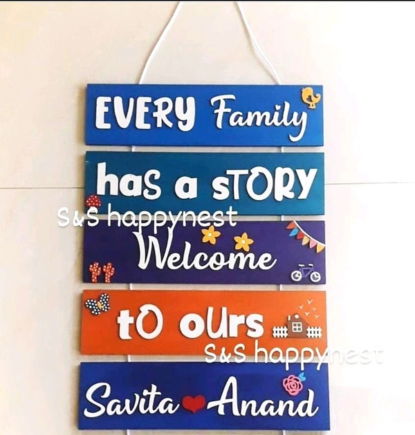 Sentiment Plank Family Name Board - Without Rope