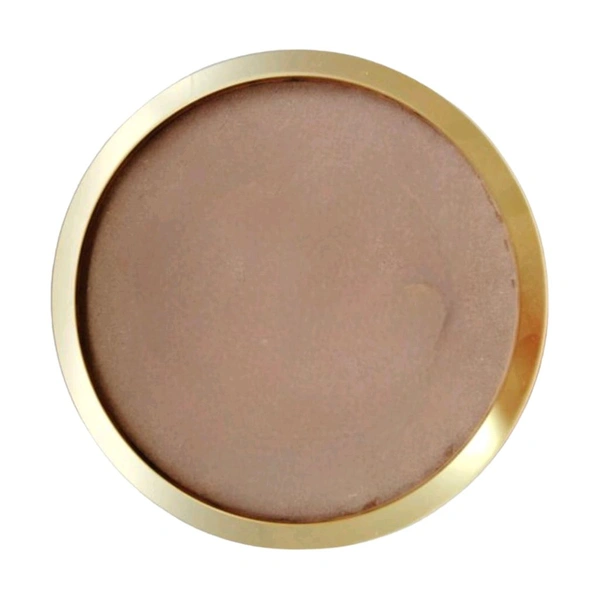 Round Plate With Golden Acrylic Border Ring - 18 Inches