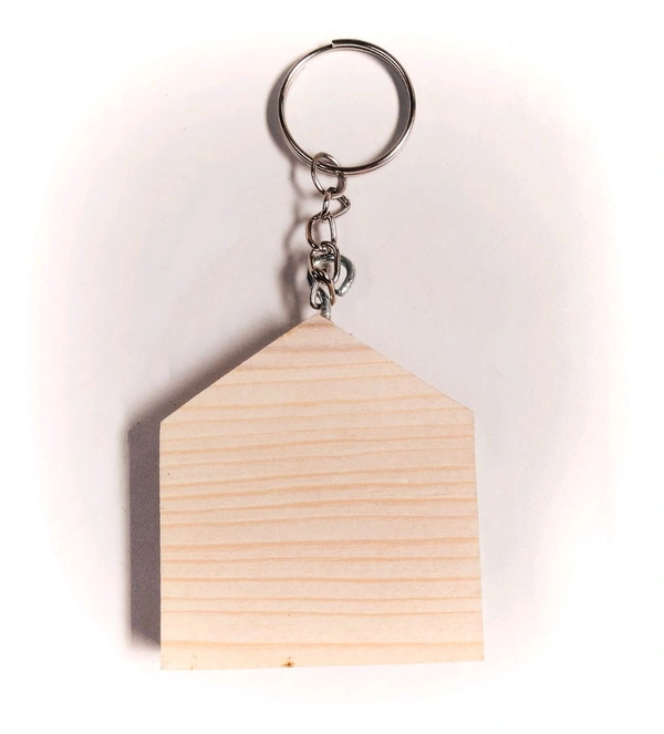 Pine Wooden Key Chain Base - 10