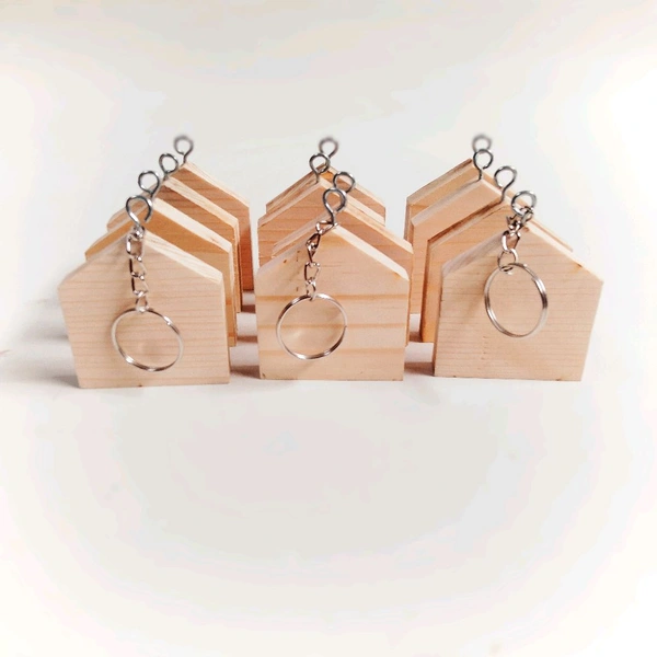Pine Wooden Key Chain Base - 20