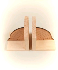 Wooden Bookends With Rainbow