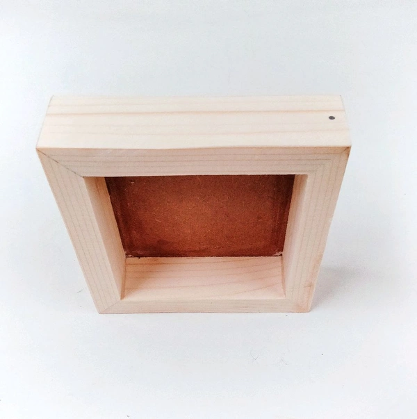 Miniature Wooden Doll Frames - Square - Plain