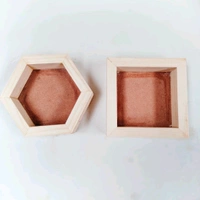 Miniature Wooden Doll Frames - Hexagon - Plain
