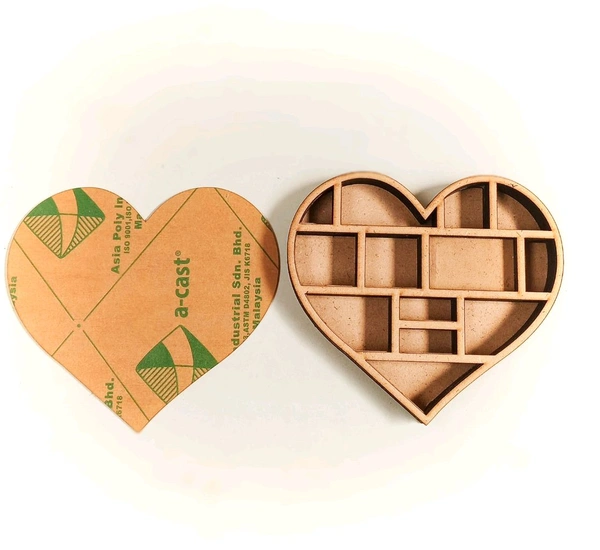 Miniature Bookshelf - Heart - 12 Inches, Without Easel Stand