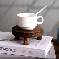 3-pack Rustic Farmhouse Wooden Display Risers, Stand for Figurines, Collectibles, and Decorative Trays - Medium