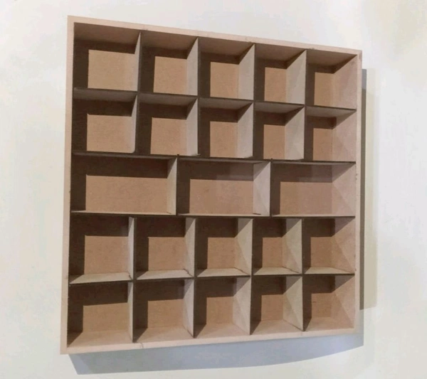 Shadow Box - 3 With 23 Partitions - With Acrylic Cover