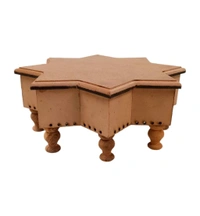 Octogon Chowki - Wooden Legs - 10 Inches