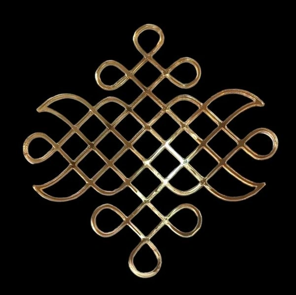 Kolam Cutouts - 1 - 1 pc, Gold