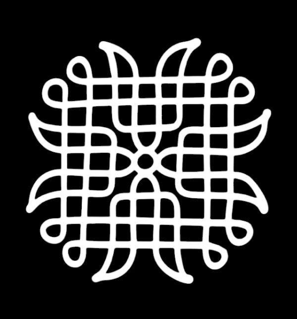 Kolam Cutout - 7 - 1 Pc, Gold