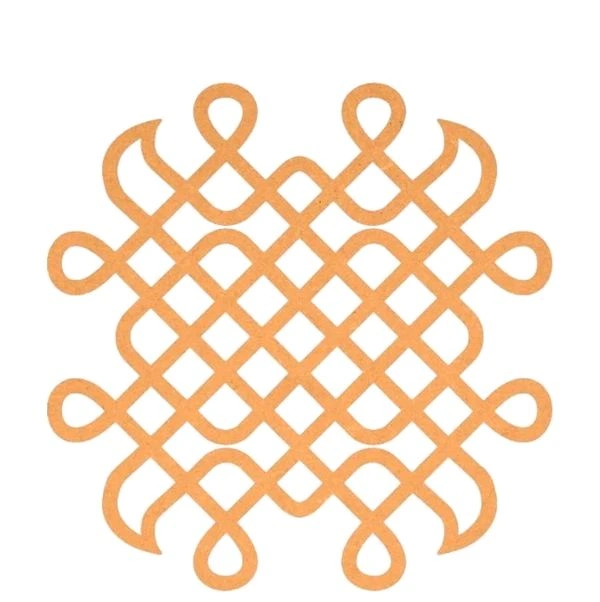 Kolam Cutout - 9 - 1 Pc, Gold