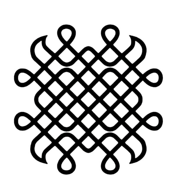 Kolam Cutout - 9 - 1 Pc, Gold