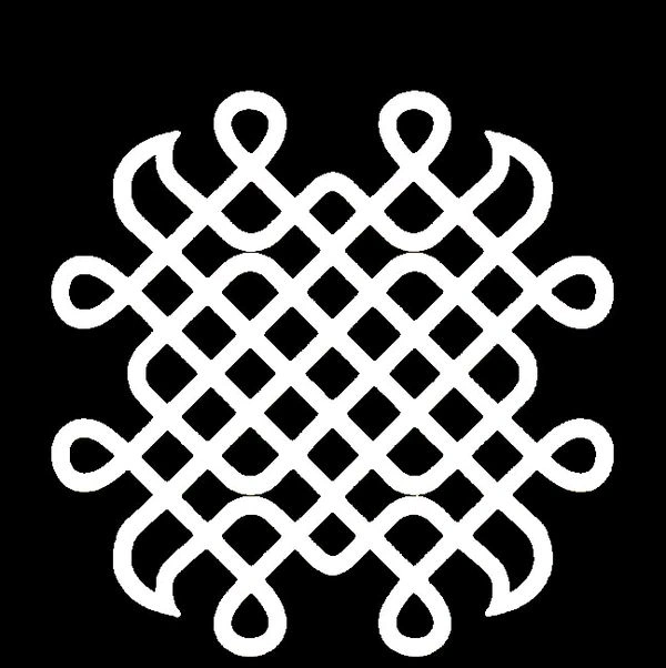 Kolam Cutout - 9 - 1 Pc, Gold