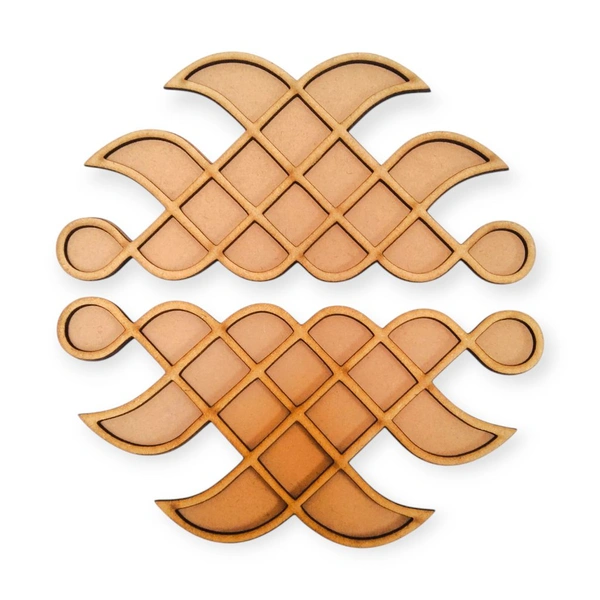 Reusable Island Kolam Rangoli Template - 10 Inches