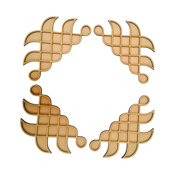 Reusable Island Kolam Rangoli Template - 16 Inches