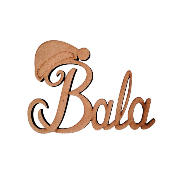 Name Fridge Magnet Christmas Theme Santa Cap - Pack Of 1