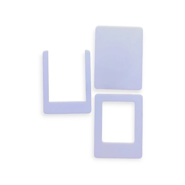 White Acrylic Polaride Fridge Magnet - Pack Of 2