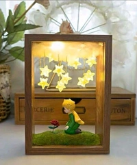 Miniature 3D LED Lights Photo Frame Night Lamp - 6 * 6 * 2 Inches