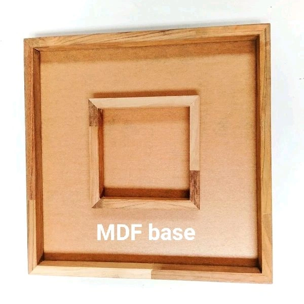 Teak Wood Double Floating Frame / Varmala Preservation Frame Base MDF - 14 * 10 * 1.5 Inches