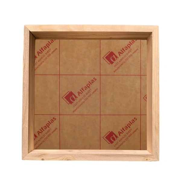 PineWood Floating Frame / Varmala Preservation Frame Base Acrylic - 14 * 10 * 1.5 Inches