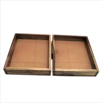 Teakwood Varmala Preservation Frames - Acrylic Base/ Book Floting Frame / Standing Frame - 10 * 8 * 3 Inches