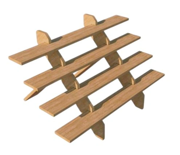 4 Step Dismantling pinewood Display stand