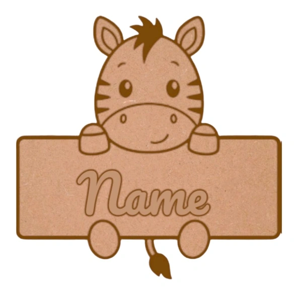 Zebra Kid's Room Name Board - 4mm