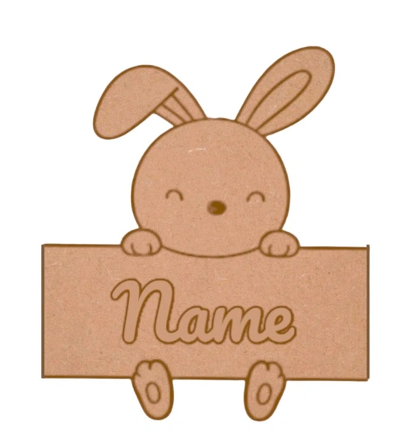 Bunny / Rabit Kid's Room Name Board - 4mm
