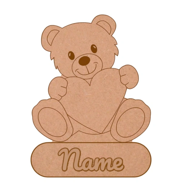 Teddy Bear Name Board / Wall Decor - 6mm