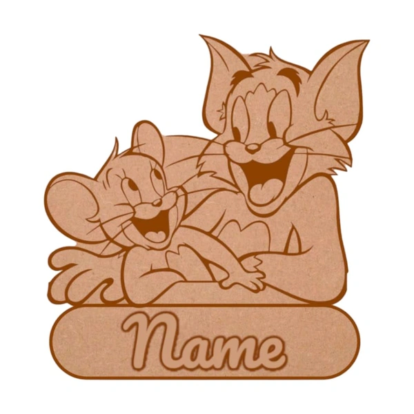 Tom And Jerry Theme Kids Room Name Board - 4mm