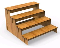 Modular Display Stand 4 Tiers Straight And Corner Stand