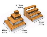 Modular Display Stand 4 Tiers Straight And Corner Stand