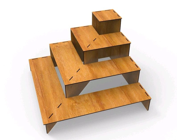 Modular Display Stand 4 Tiers Straight And Corner Stand