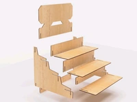 Display Stand Set Of 3 With Branding Area